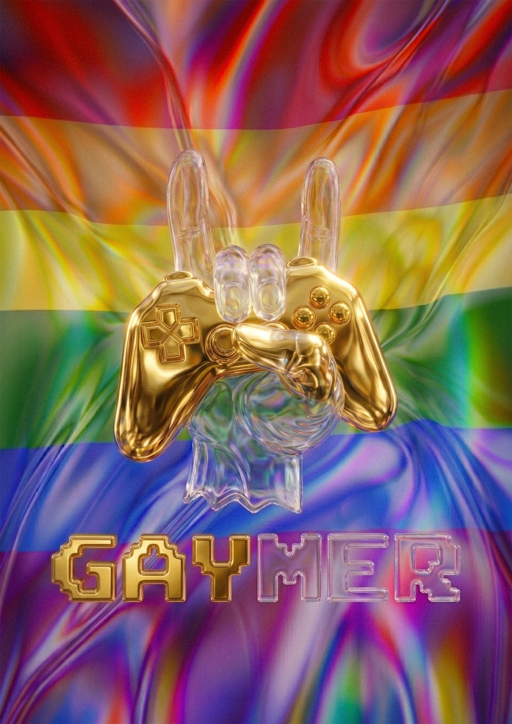 GAYMER Eternal Shine collection of surreal LGBTQ+ limited-edition fine art prints presented by LGBTQPlus Art