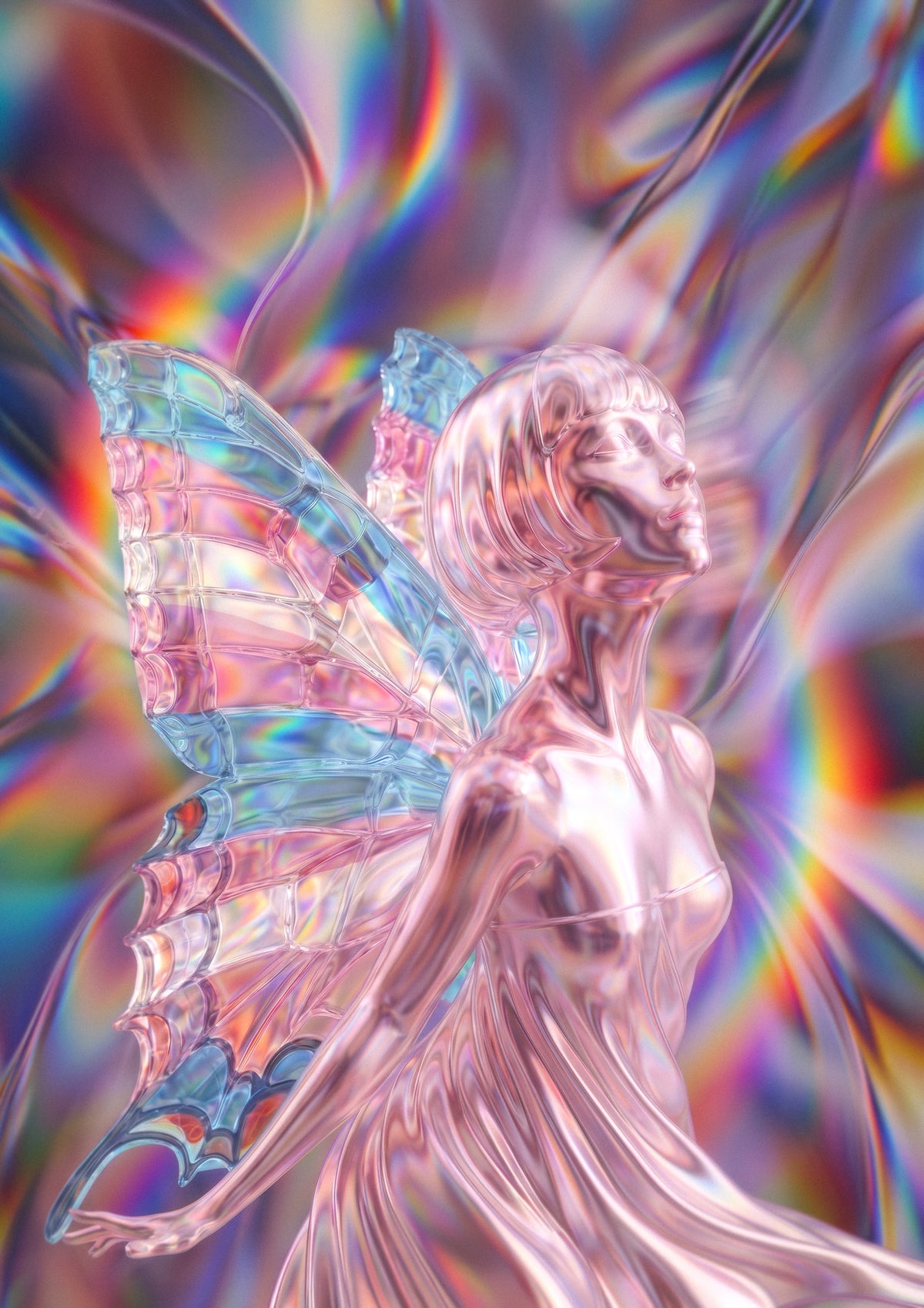 trans wings Eternal Shine collection of surreal LGBTQ+ limited-edition fine art prints presented by LGBTQPlus Art
